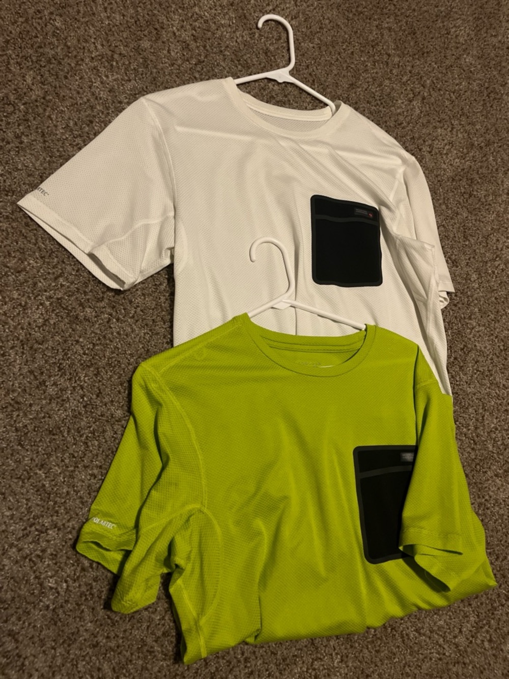 Mountain Hardwear Lime Green and White Shirts